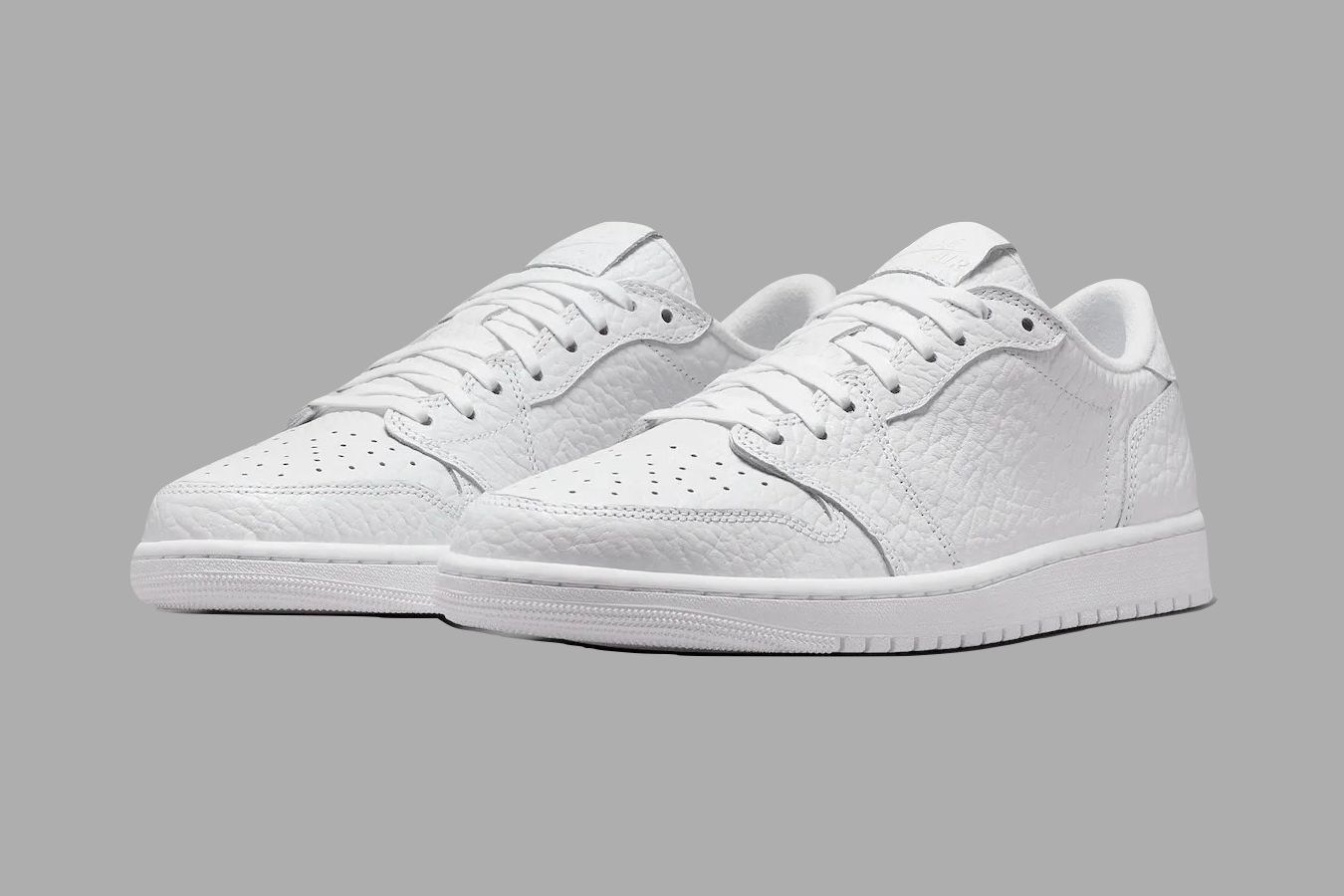 This Air Jordan 1 Low “Triple White” Has No Swoosh