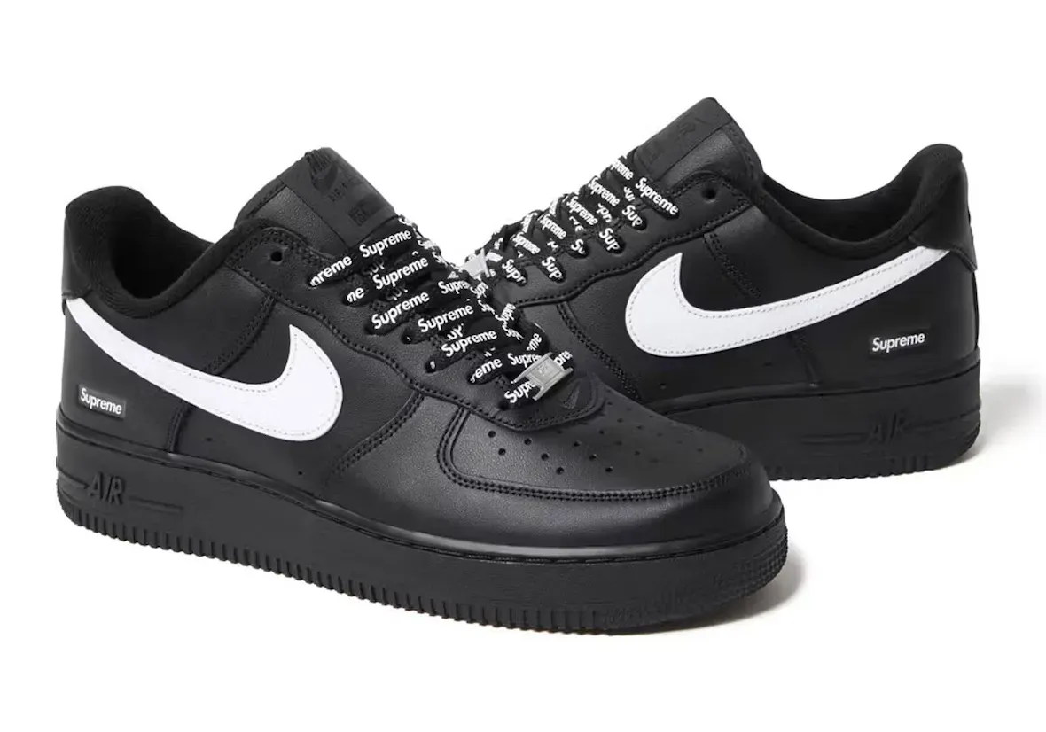 Nike Air Force 1 Supreme ホワイト/ブラック　29cm The Supreme x Nike Air Force 1 Low White Black Releases September 2025