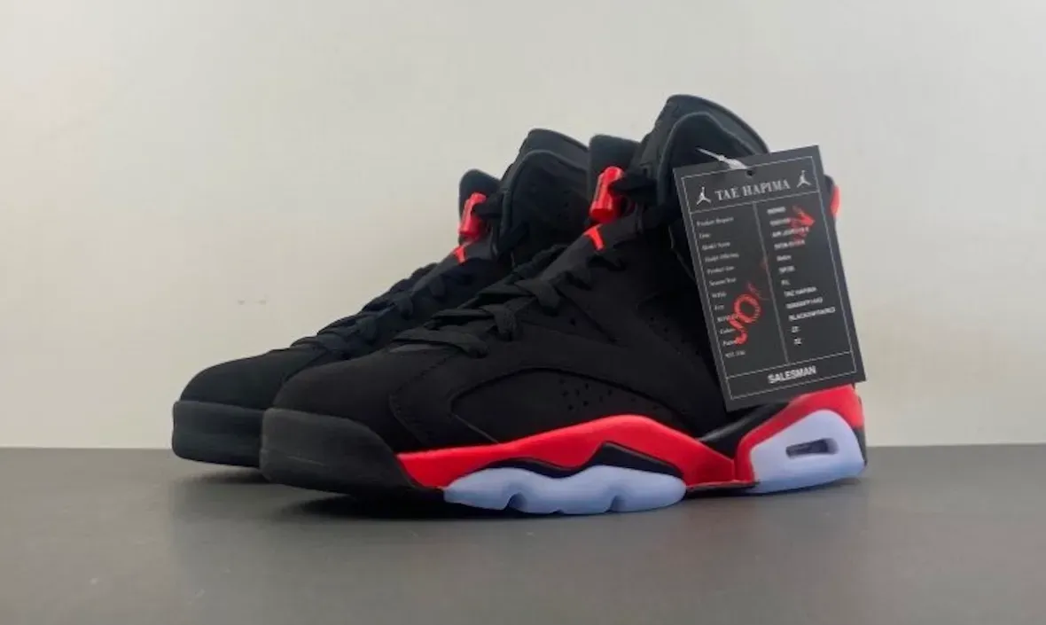 Styling Infrared Six Level SS/New Nike Air Jordan Retro Black Infrared  Men's 384664-060, image size:1180x705